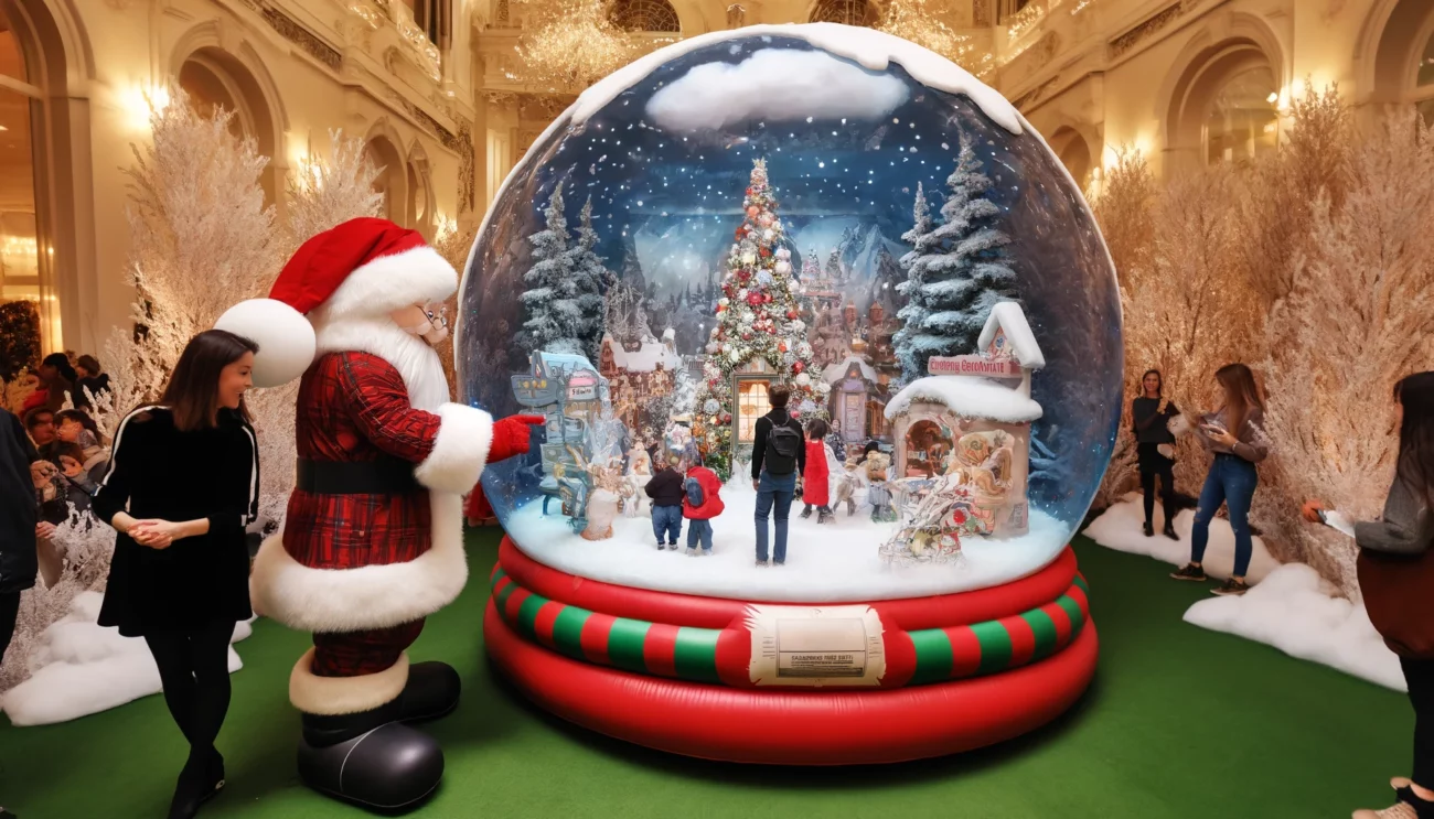 Holiday Parties and Events of inflatable snow globe