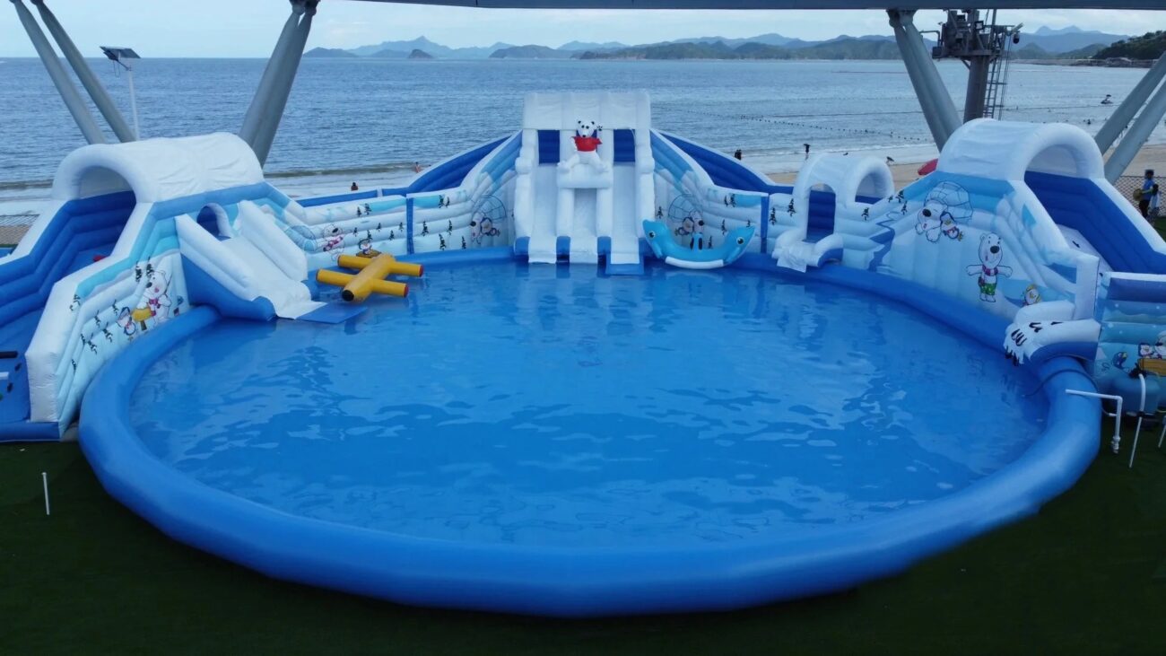 Inflatable Water Slides with Pools